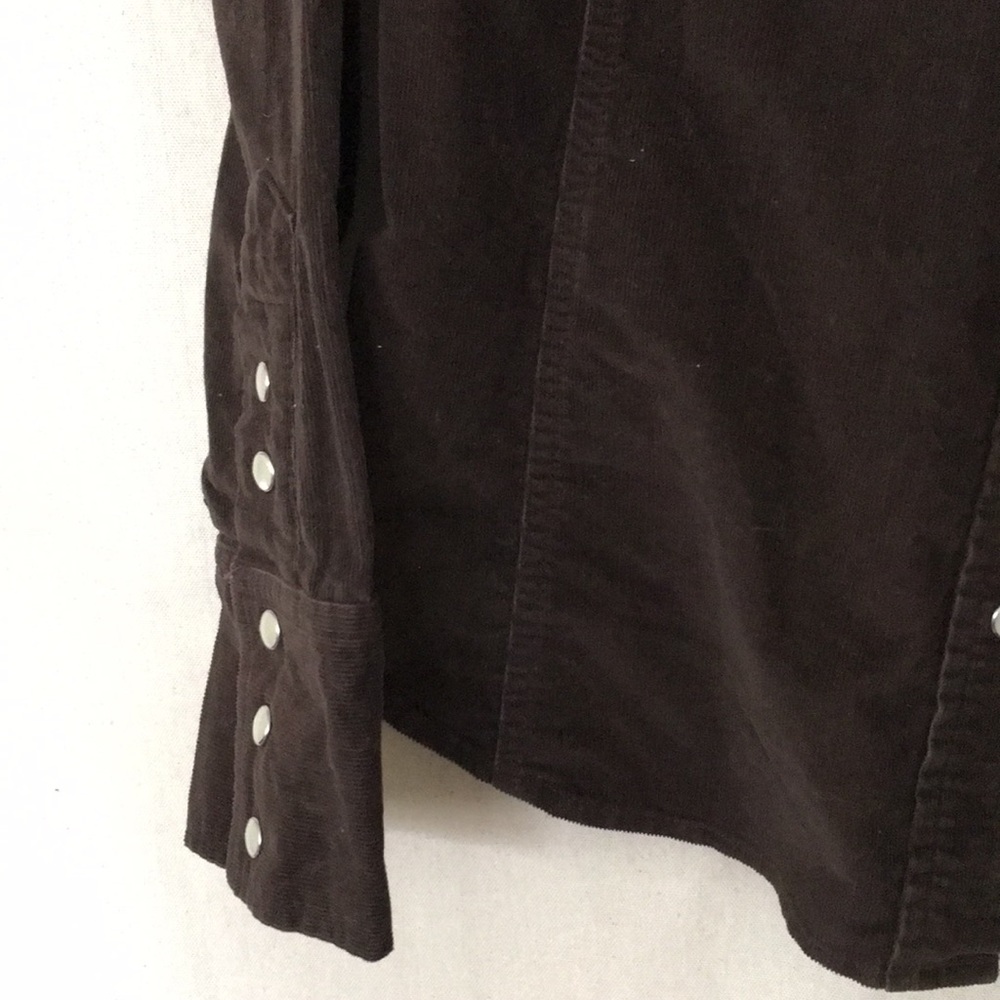 Gap stretch western corduroy slim shirt snap - Picture 6 of 8